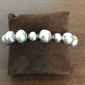 Silapda Sterling Silver Beaded Bracelet